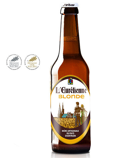 Bière blonde artisanale de la brasserie Eurelienne située en