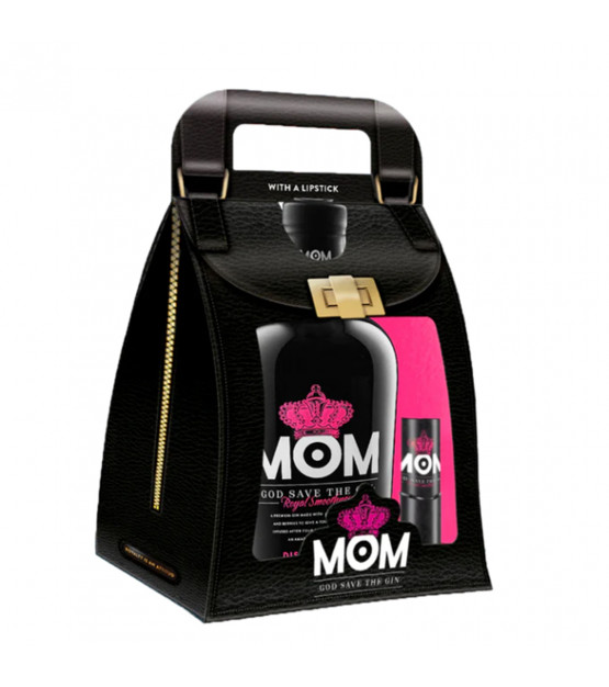 Mom gin handbag with lipstick