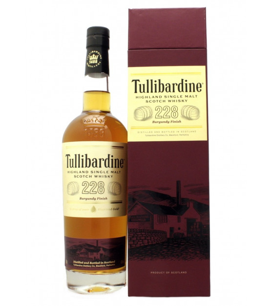 Tullibardine 228 Burgundy Finish Highland Single Malt Whisky Etui