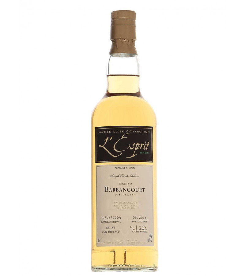 l esprit barbancourt 2004 rhum haiti