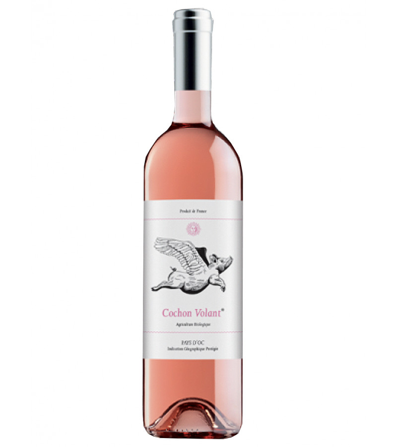 Cochon volant vin de France rose.