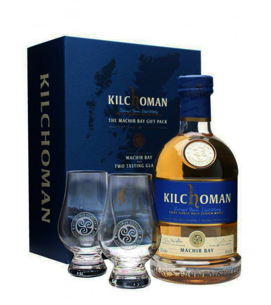 kilchoman machir bay coffret et ses deux verres