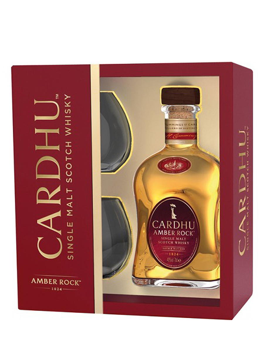 Whisky Cardhu Amber Single Malt au sein d'un coffret contenant en