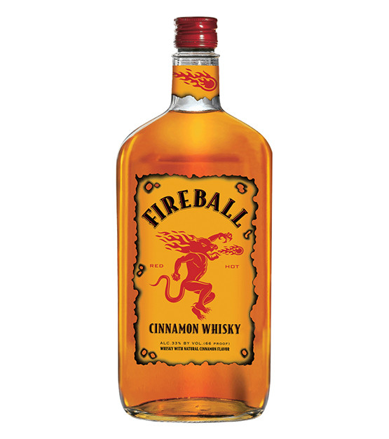 Fireball Red Hot Blended with Cinnamon whisky Liqueur