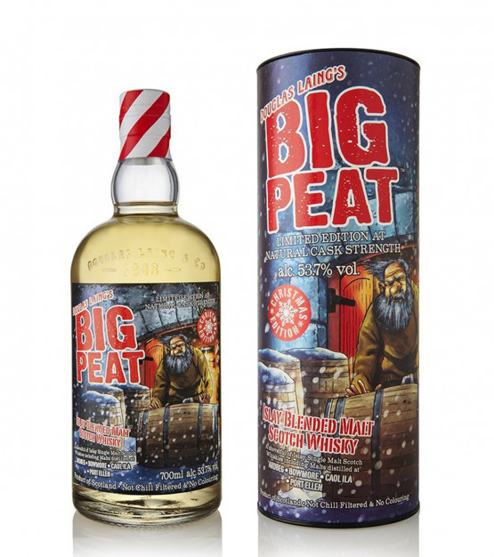 Édition limitée de noël whisky Big Peat de D. Laing