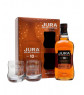 Isle of Jura 10 ans whisky en coffret avec 2 verres