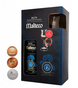 coffret malteco 10 ans avec deux verres