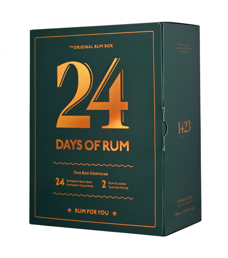 Calendrier de l'Avent du Rhum édition verte 24 Days of Rum Cave Bruant